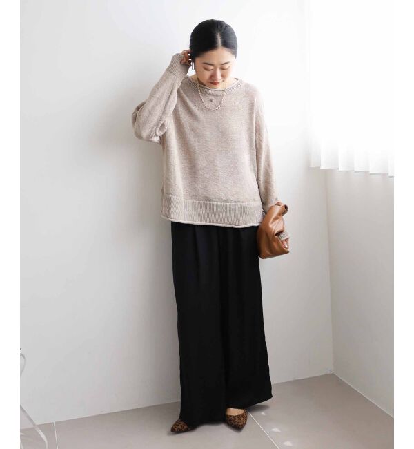 le.coeur blanc「ファンシーヤーンロールデザインニット」|ニット・セーター|