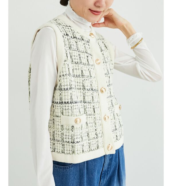 le.coeur blanc「TORRAZZO DONNA 別注ツイード調ベスト」|ベスト・ジレ|