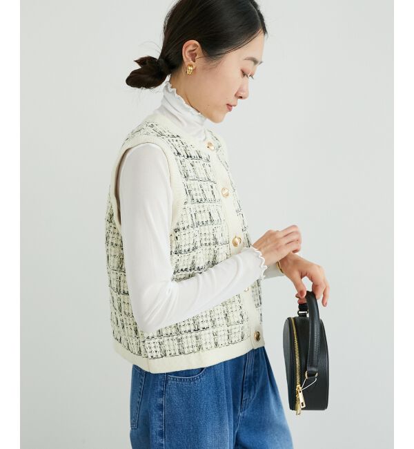 le.coeur blanc「TORRAZZO DONNA 別注ツイード調ベスト」|ベスト・ジレ|