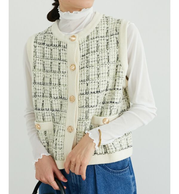 le.coeur blanc「TORRAZZO DONNA 別注ツイード調ベスト」|ベスト・ジレ|