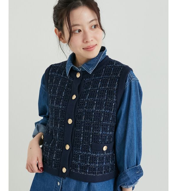 le.coeur blanc「TORRAZZO DONNA 別注ツイード調ベスト」|ベスト・ジレ|