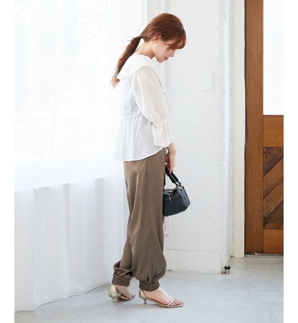  「フリルカラーペプラムブラウス」|シャツ・ブラウス|