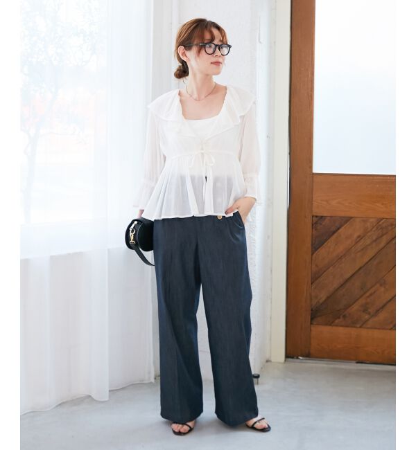  「フリルカラーペプラムブラウス」|シャツ・ブラウス|