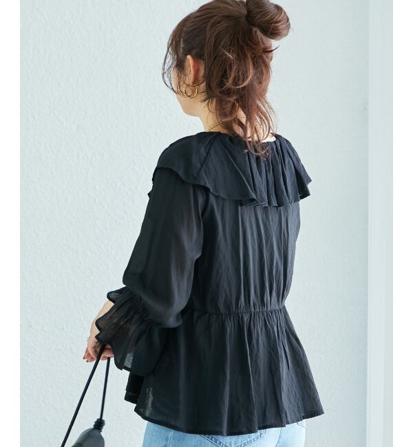  「フリルカラーペプラムブラウス」|シャツ・ブラウス|