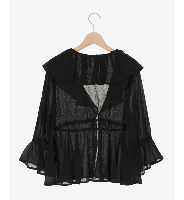  「フリルカラーペプラムブラウス」|シャツ・ブラウス|