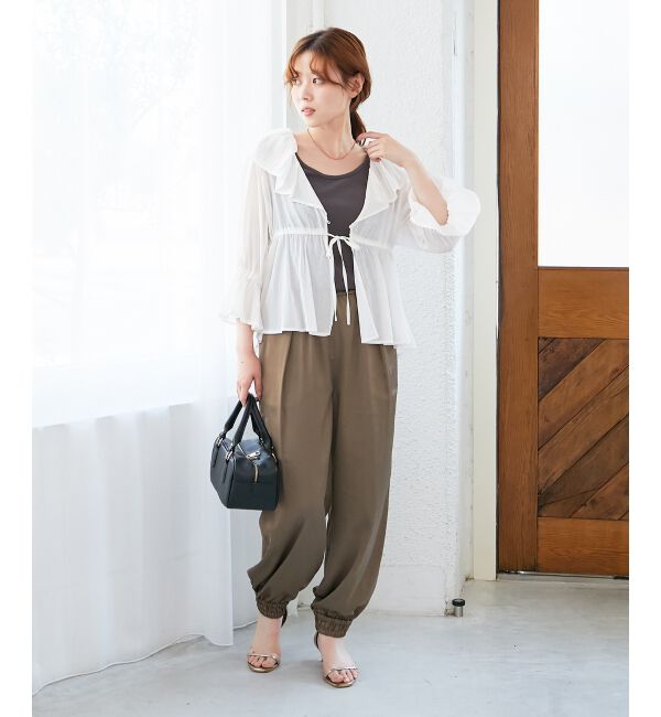  「フリルカラーペプラムブラウス」|シャツ・ブラウス|