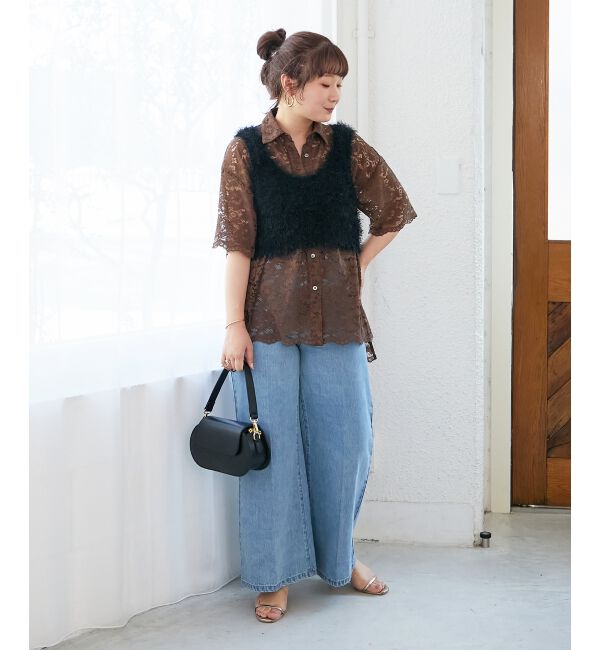  「シャギーUネックベスト」|ベスト・ジレ|