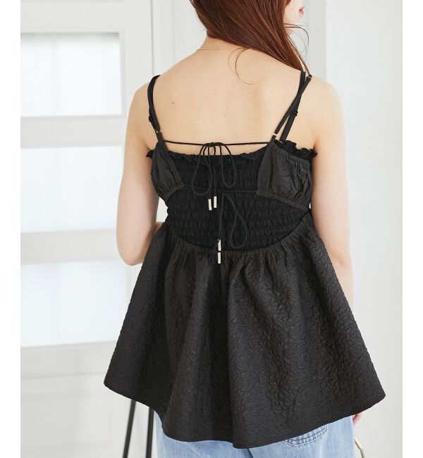 MAJESTICLEGON「ジャカードペプラムキャミブラウス」|シャツ・ブラウス|