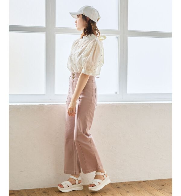 MAJESTICLEGON「バックリボンパールシアーブラウス」|シャツ・ブラウス|