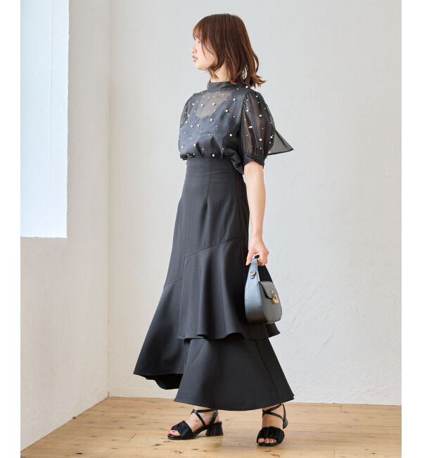 MAJESTICLEGON「バックリボンパールシアーブラウス」|シャツ・ブラウス|