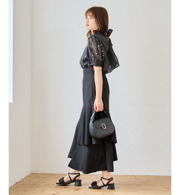 MAJESTICLEGON「バックリボンパールシアーブラウス」|シャツ・ブラウス|