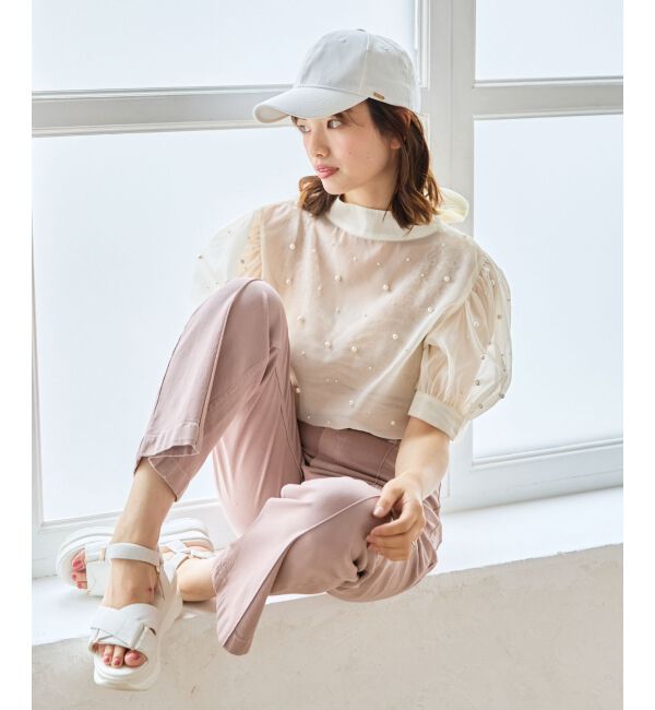 MAJESTICLEGON「バックリボンパールシアーブラウス」|シャツ・ブラウス|