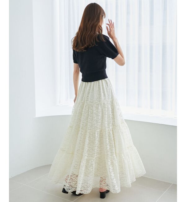 MAJESTICLEGON「キャットジャカード半袖ニット」|ニット・セーター|