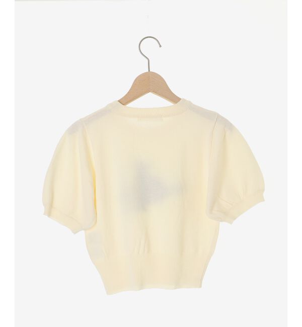 MAJESTICLEGON「キャットジャカード半袖ニット」|ニット・セーター|