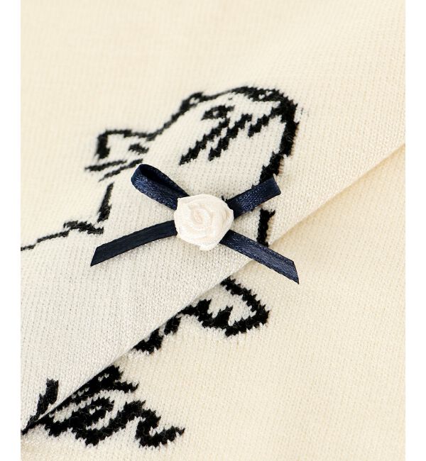 MAJESTICLEGON「キャットジャカード半袖ニット」|ニット・セーター|