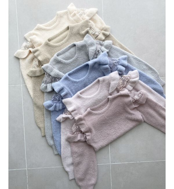  「Ladyフリルシャギーニット」|ニット・セーター|