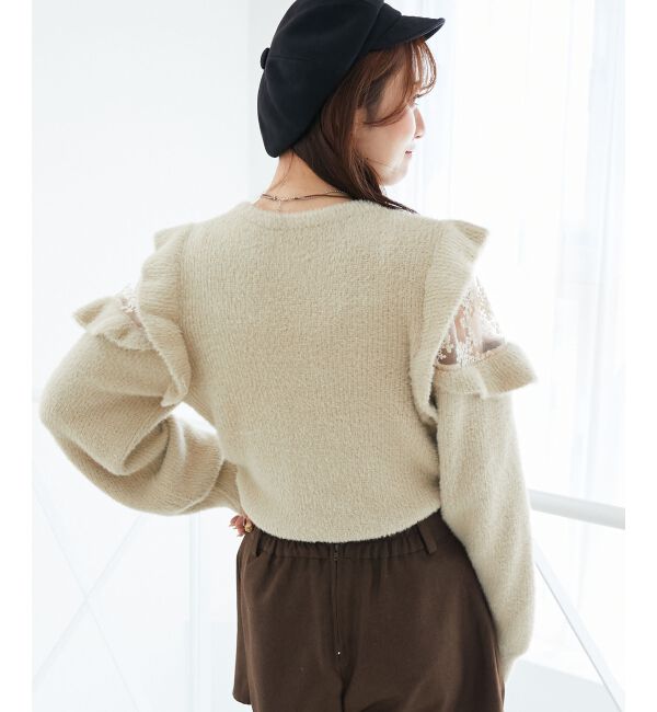  「Ladyフリルシャギーニット」|ニット・セーター|