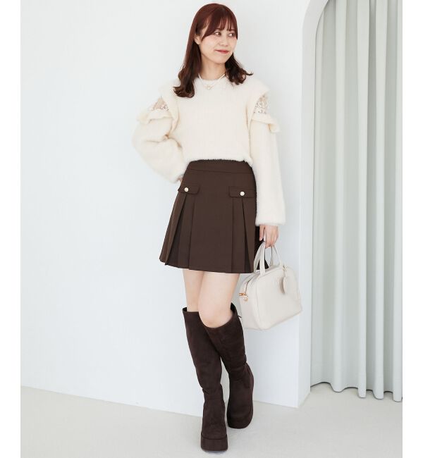  「Ladyフリルシャギーニット」|ニット・セーター|