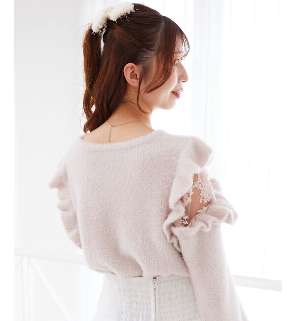  「Ladyフリルシャギーニット」|ニット・セーター|