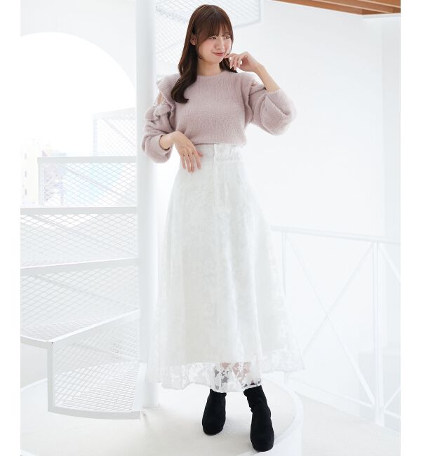  「Ladyフリルシャギーニット」|ニット・セーター|