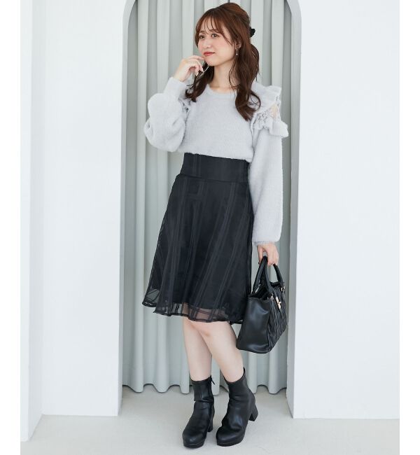  「Ladyフリルシャギーニット」|ニット・セーター|