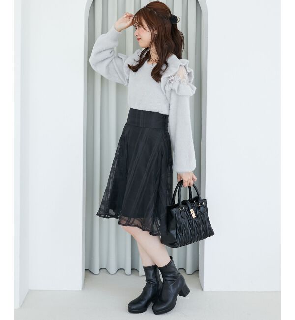  「Ladyフリルシャギーニット」|ニット・セーター|