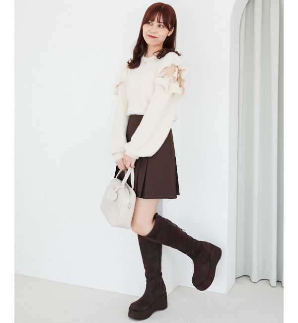  「Ladyフリルシャギーニット」|ニット・セーター|