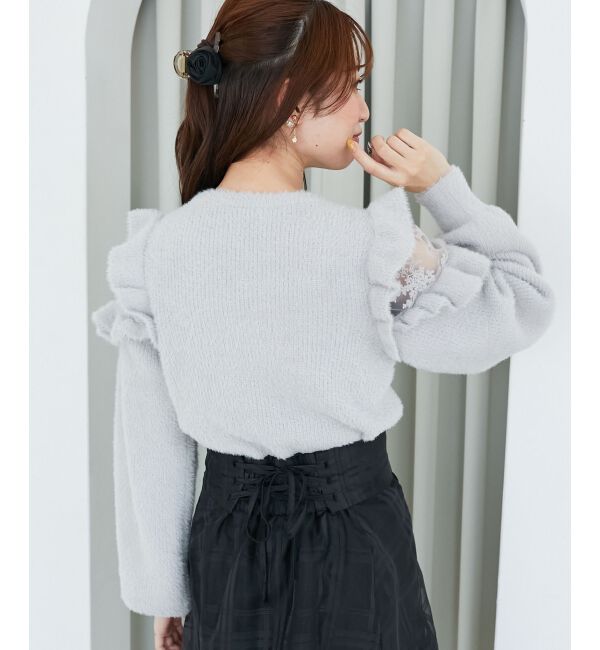  「Ladyフリルシャギーニット」|ニット・セーター|
