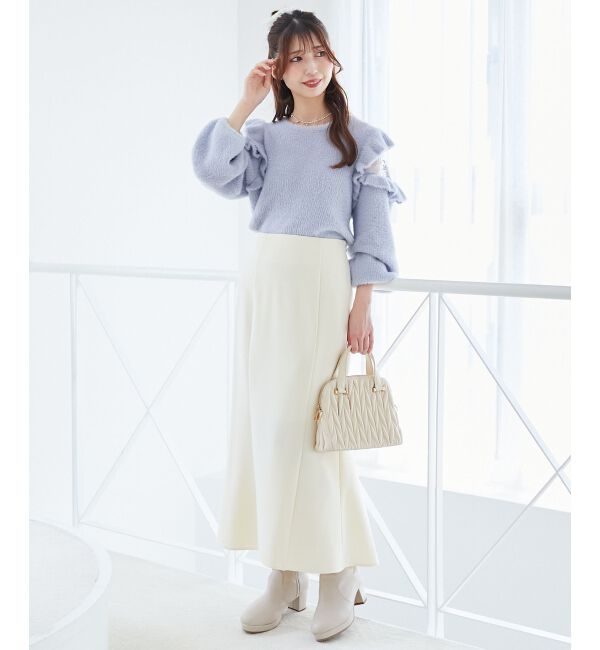  「Ladyフリルシャギーニット」|ニット・セーター|