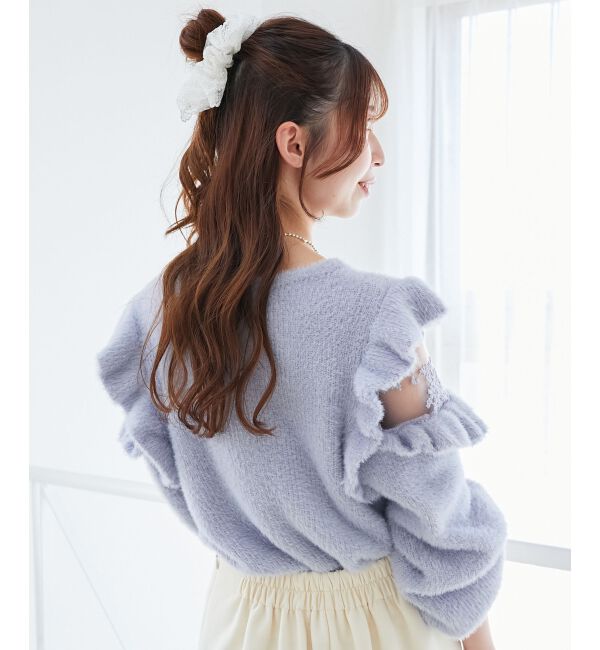  「Ladyフリルシャギーニット」|ニット・セーター|