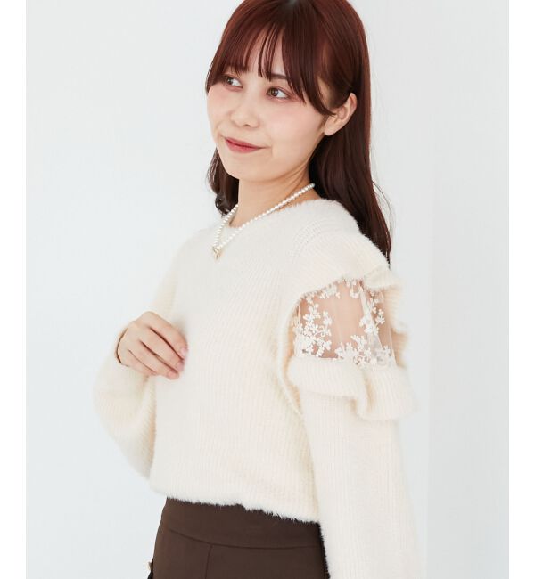  「Ladyフリルシャギーニット」|ニット・セーター|