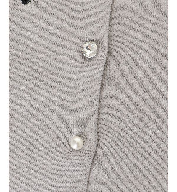  「2wayリボンドット肩あきニット」|ニット・セーター|