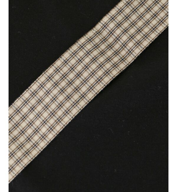  「肩リボンチェックバイカラートップス」|Tシャツ・カットソー|