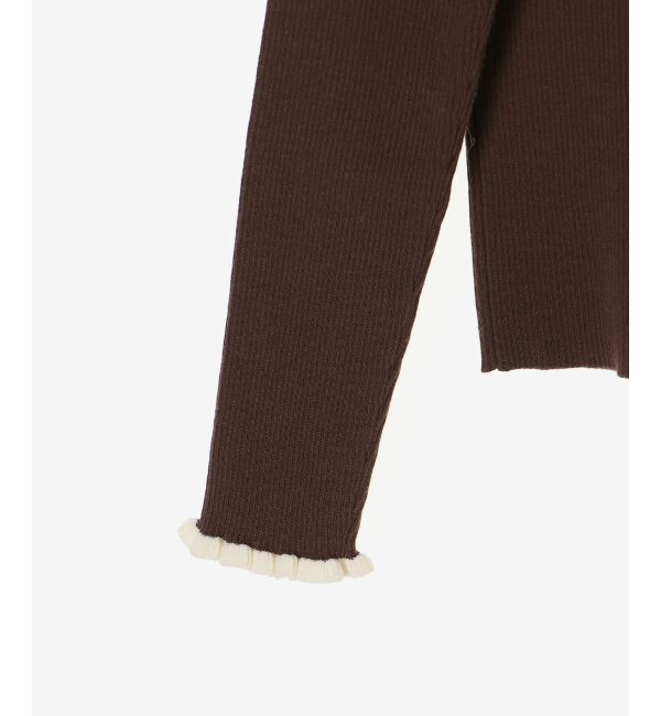  「パイピングフリルタートルニット」|ニット・セーター|