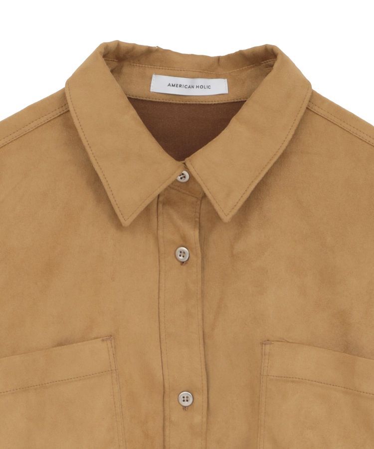 AMERICAN HOLIC「Wポケットスエードライクシャツ」|シャツ・ブラウス|