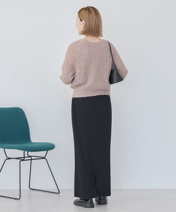 AMERICAN HOLIC「モヘヤ風シアー半袖ニットトップス」|ニット・セーター|