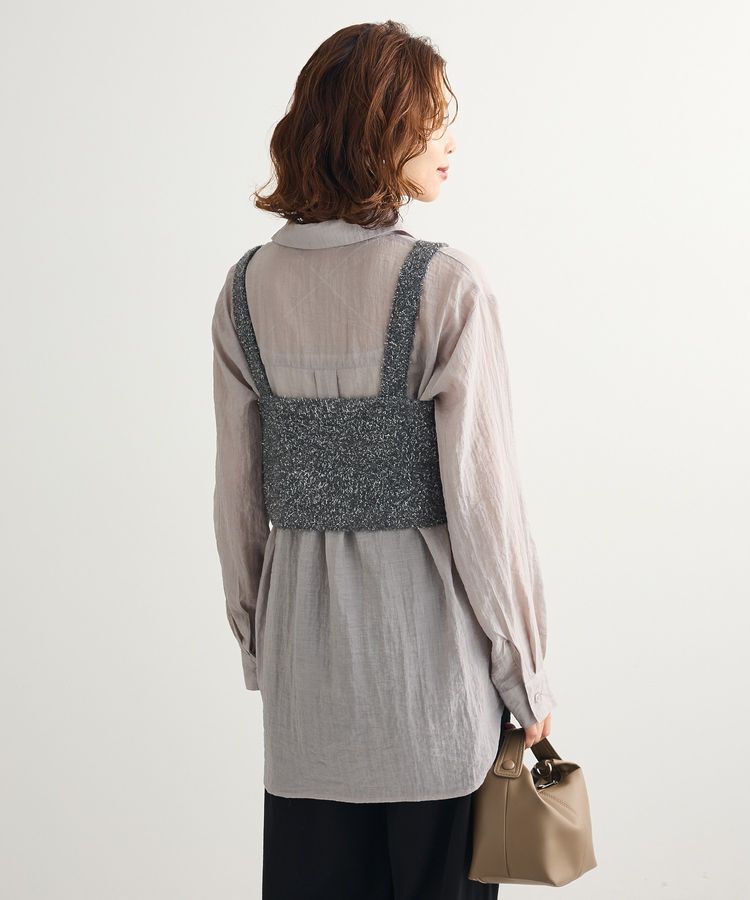 Green Parks「SET2点ラメシャギービスチェ+シャツ」|シャツ・ブラウス|