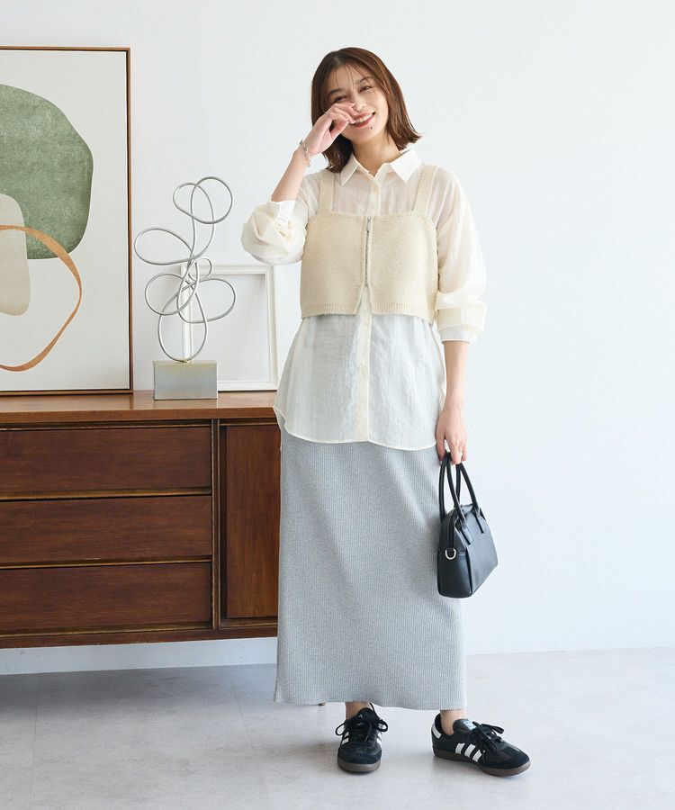 Green Parks「SET2点ラメシャギービスチェ+シャツ」|シャツ・ブラウス|