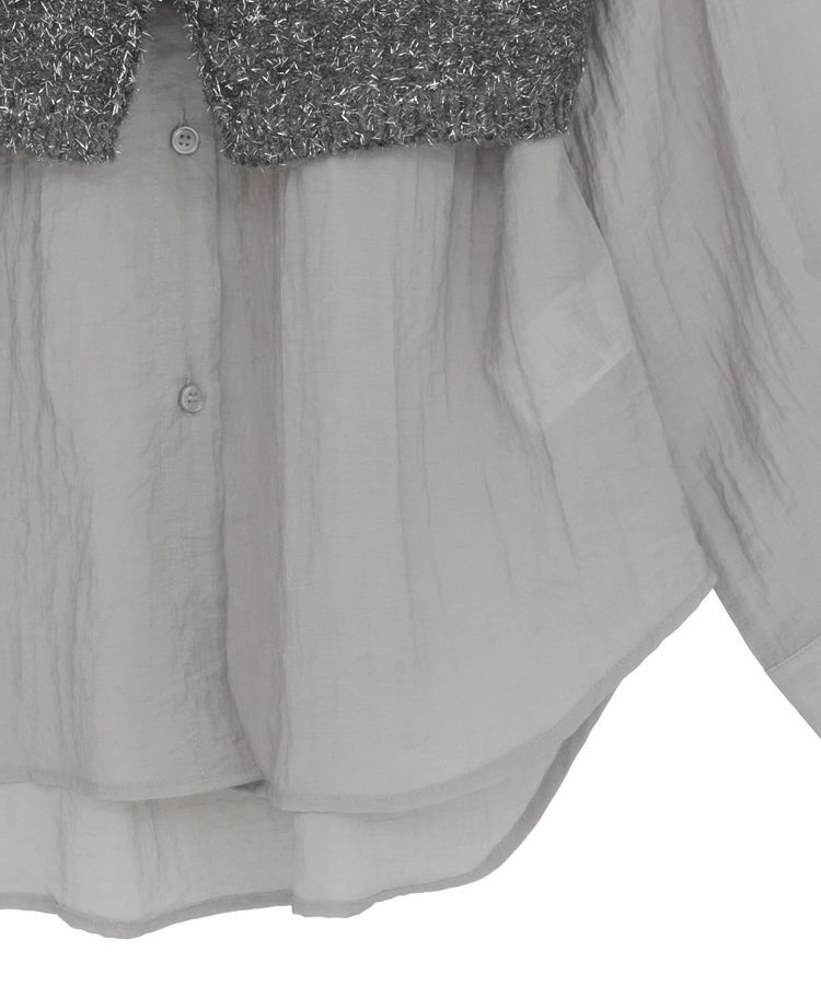 Green Parks「SET2点ラメシャギービスチェ+シャツ」|シャツ・ブラウス|