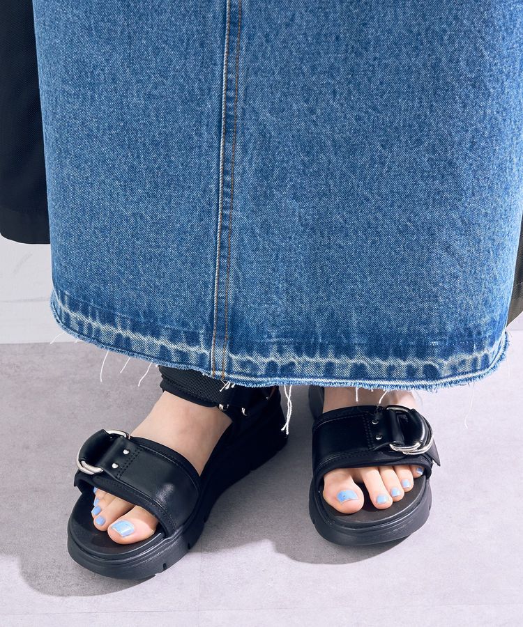 Editt by YECCA VECCA「素材MIXメタルラインデニムスカート」|スカート|