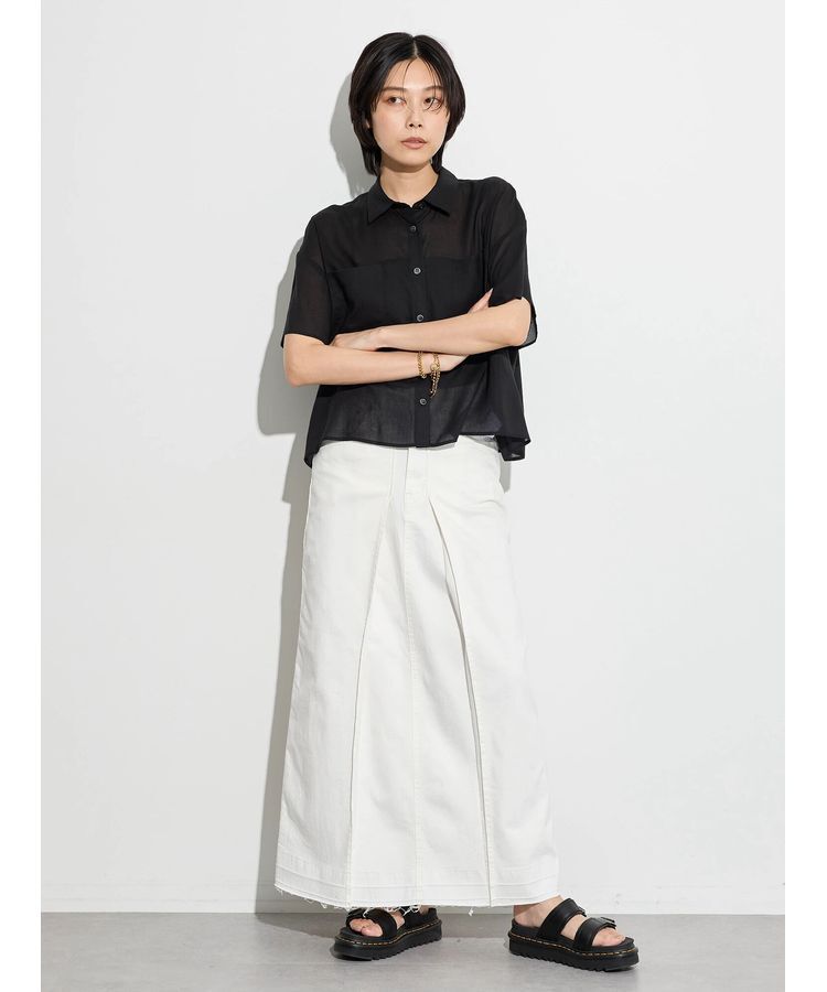 GARAGE OF GOOD CLOTHING「【日本製】ボイルローンハーフスリーブブラウス」|シャツ・ブラウス|