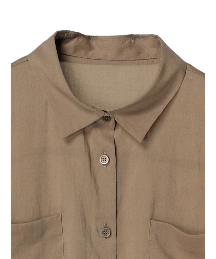 GARAGE OF GOOD CLOTHING「【日本製】ボイルローンハーフスリーブブラウス」|シャツ・ブラウス|