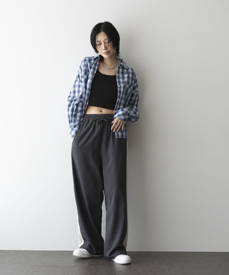 GARAGE OF GOOD CLOTHING「オンブレチェックショート丈シャツ」|シャツ・ブラウス|