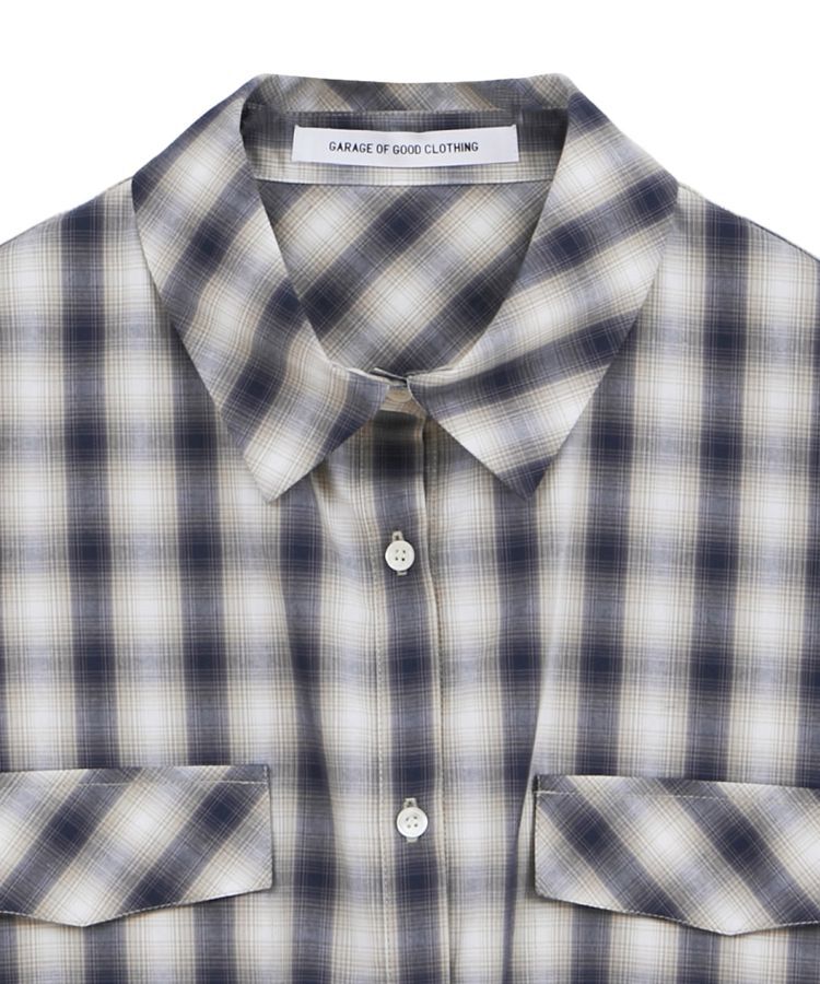 GARAGE OF GOOD CLOTHING「オンブレチェックショート丈シャツ」|シャツ・ブラウス|