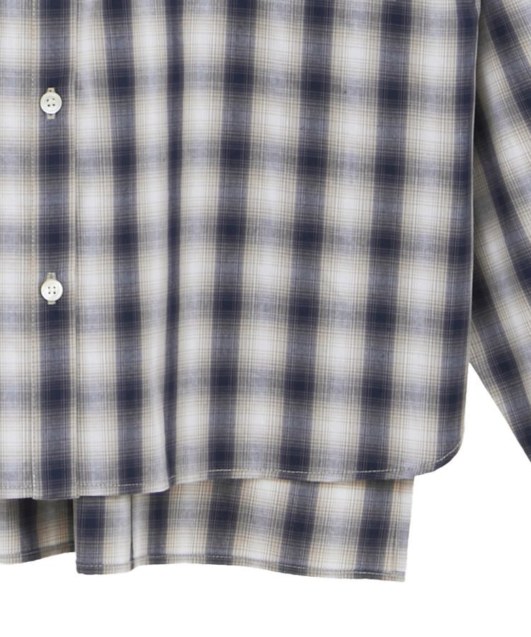 GARAGE OF GOOD CLOTHING「オンブレチェックショート丈シャツ」|シャツ・ブラウス|