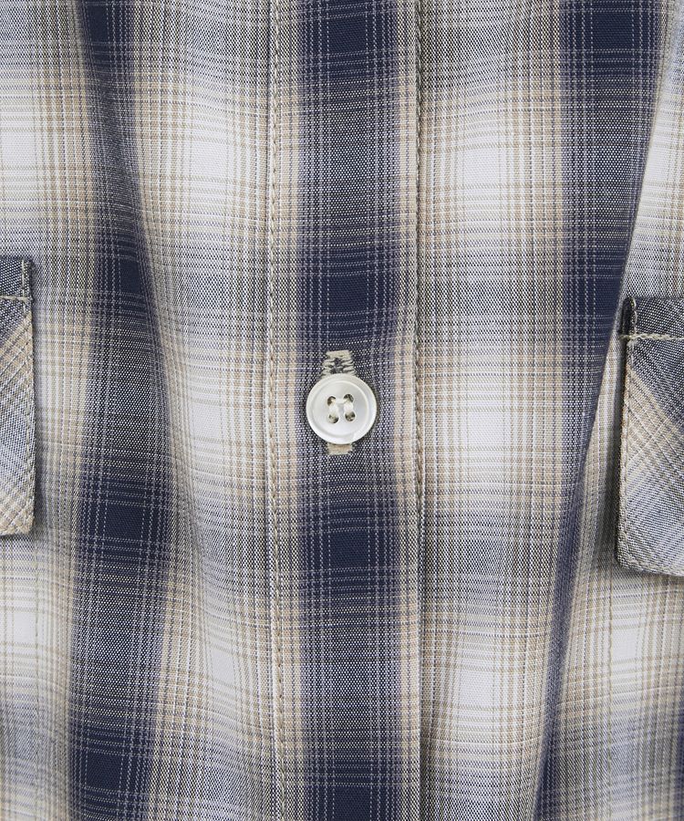 GARAGE OF GOOD CLOTHING「オンブレチェックショート丈シャツ」|シャツ・ブラウス|