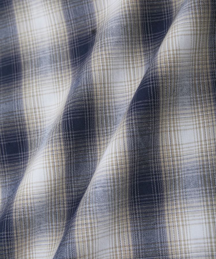 GARAGE OF GOOD CLOTHING「オンブレチェックショート丈シャツ」|シャツ・ブラウス|