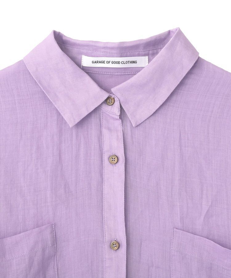 GARAGE OF GOOD CLOTHING「リネンポケット付きクロップドシャツ」|シャツ・ブラウス|