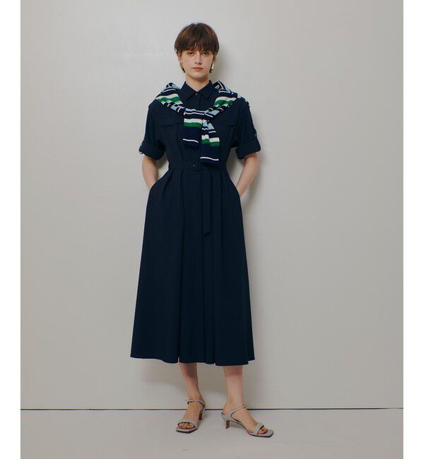 allureville「サッカーターンバックワンピース」|ワンピース|ネイビー