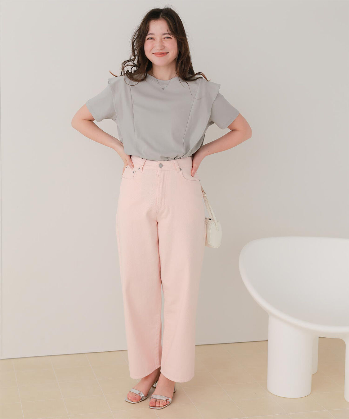 titivate「汗染み防止ラッフルスリーブTシャツ」|Tシャツ・カットソー|